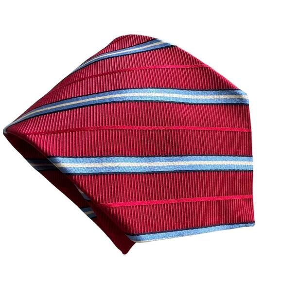 Brooks Brothers vintage silk/cotton twill heavyweight power stripe tie 4” w - Picture 1 of 4